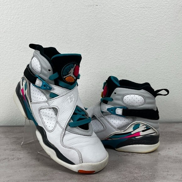 Jordan 8 Retro Size 5.5 Y Women 7 South Beach Sneakers Chicago Bulls 305381-113 - Picture 1 of 13